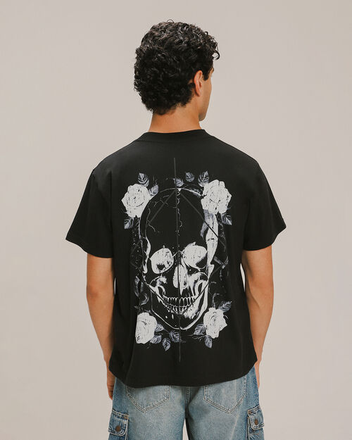 Playera Efecto Lavado Negro